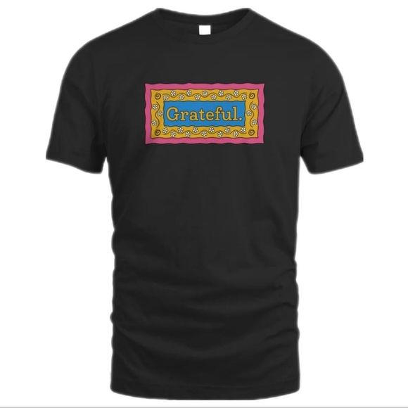 Men's Grateful Apparel Black "Only Grateful" T Shirt Size Large - Picture 1 of 5